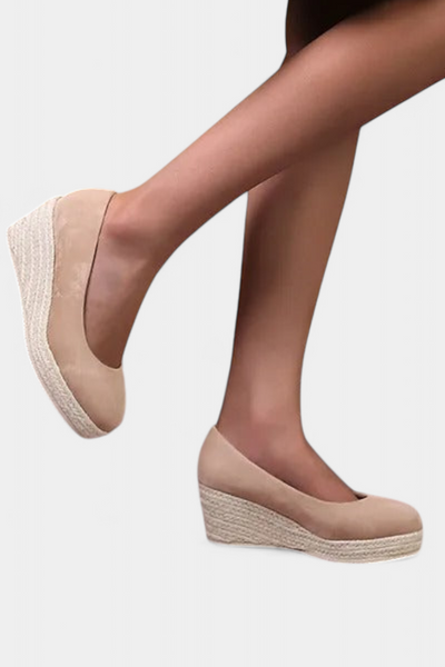 Laupa Zapatos de Plataforma con Suela Trenzada Estilo Espadrille