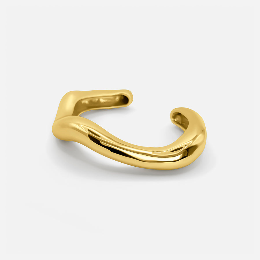 Brazalete Abierto Escultural  - ORO