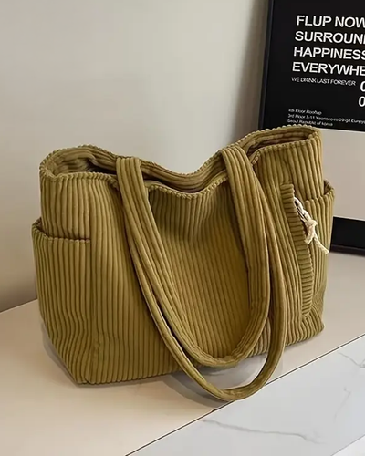 Isla | Bolsa acanalada con detalle de cordón