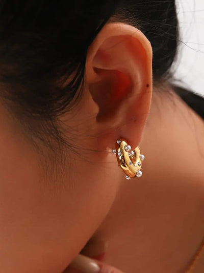 Étoile – Aros con Perlas y Zirconia