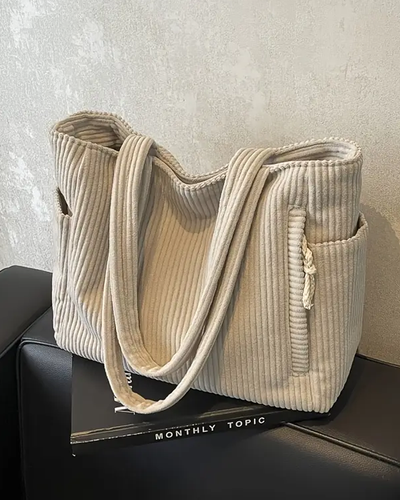 Isla | Bolsa acanalada con detalle de cordón
