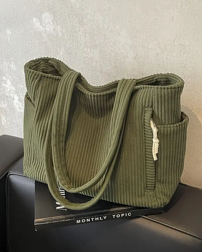 Isla | Bolsa acanalada con detalle de cordón