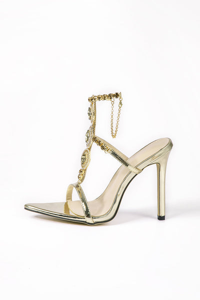 Tacones Altos con Punta de Strass