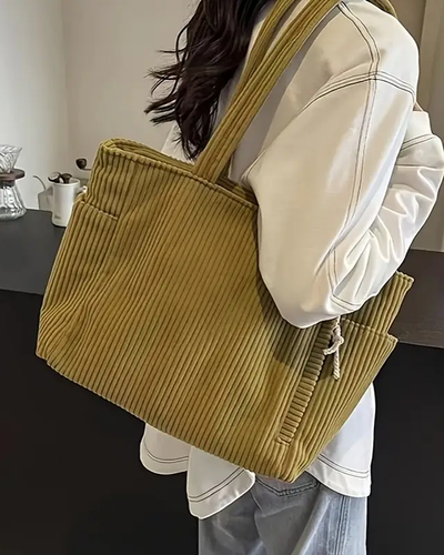 Isla | Bolsa acanalada con detalle de cordón