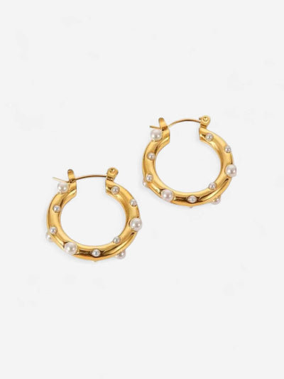 Étoile – Aros con Perlas y Zirconia