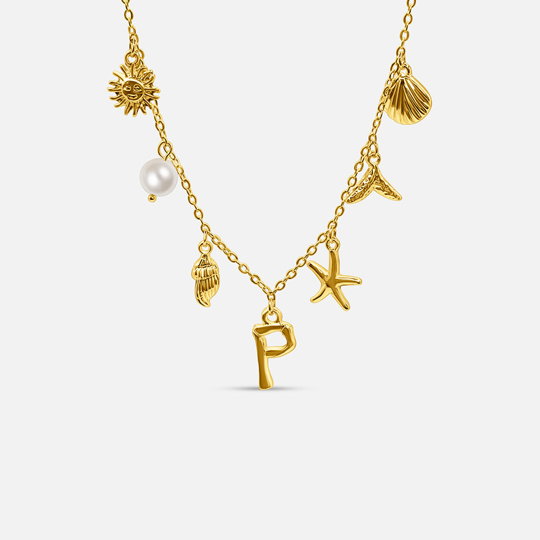 Collar con Letra Ocean - ORO