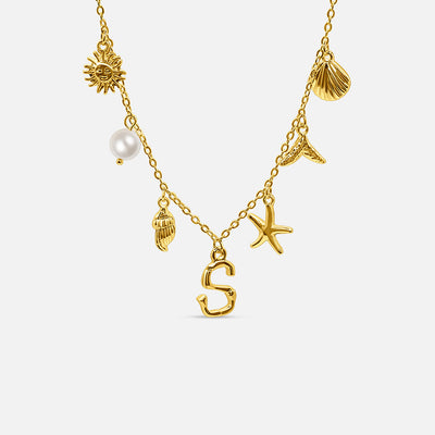 Collar con Letra Ocean - ORO