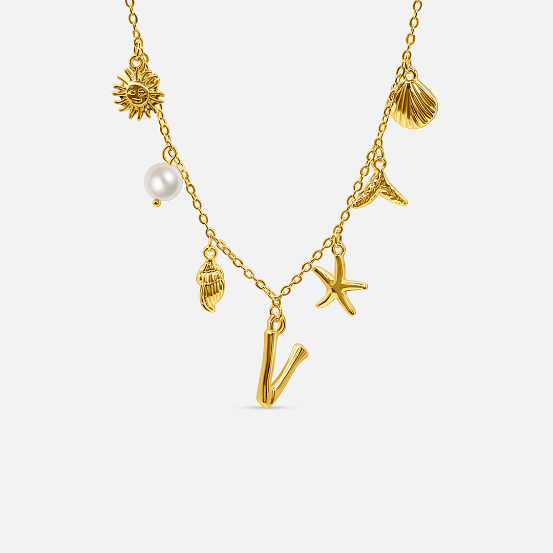 Collar con Letra Ocean - ORO