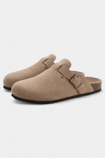 Aubree | Zuecos Unisex de Gamuza con Hebilla Ajustable