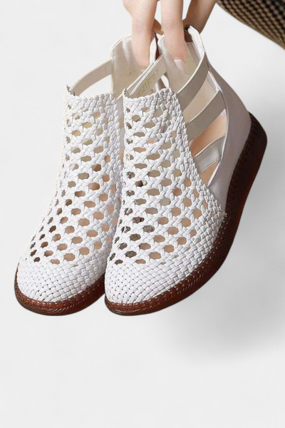 Alica Sandalias Trenzadas con Diseño Calado y Suela Flexible